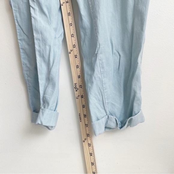 Cloth & Stone Tencel Jumpsuit chambray size medium blue denim wrap Summer tank - Picture 15 of 16